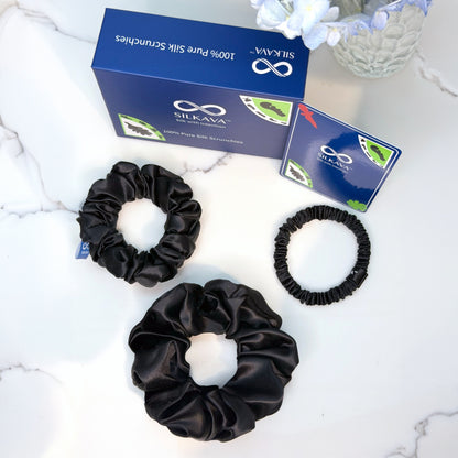 Silk Scrunchies, Mixed Sizes Set, Origin Series