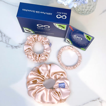 Silk Scrunchies, Mixed Sizes Set, Origin Series