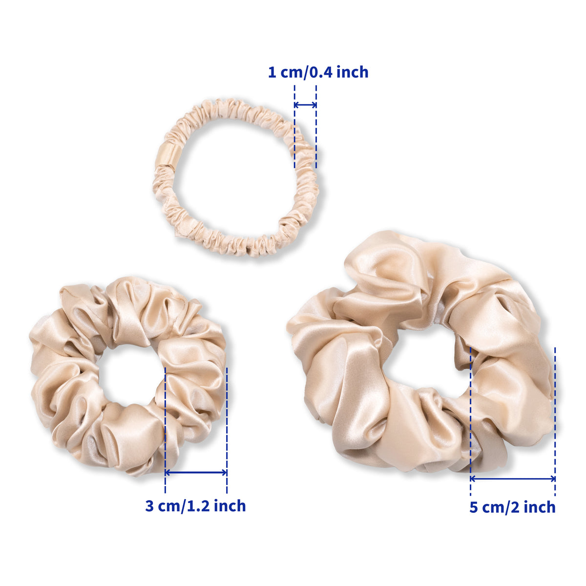 Silk Scrunchies, Mixed Sizes Set, Origin Series