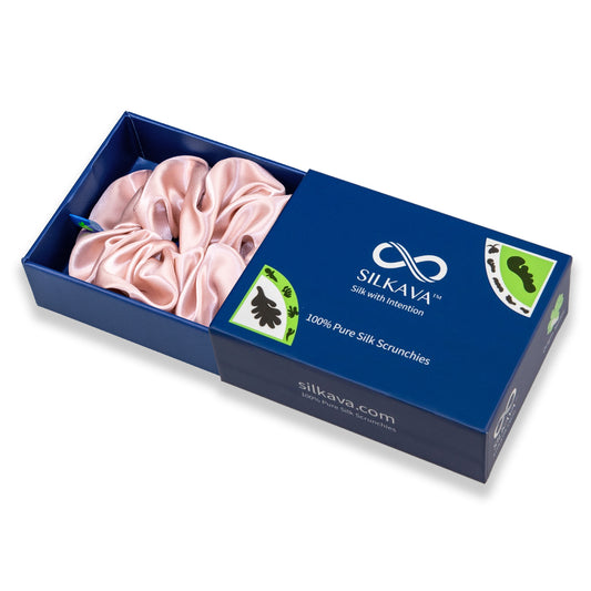 Silk Scrunchie, Large, Pink, Origin Series