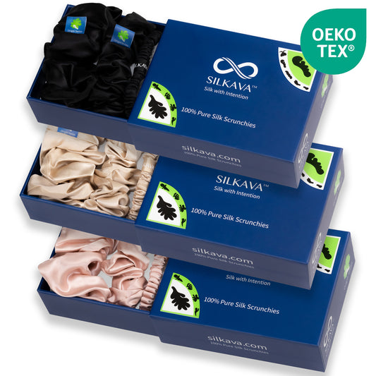 Silk Scrunchies, Mixed Sizes Set, Origin Series