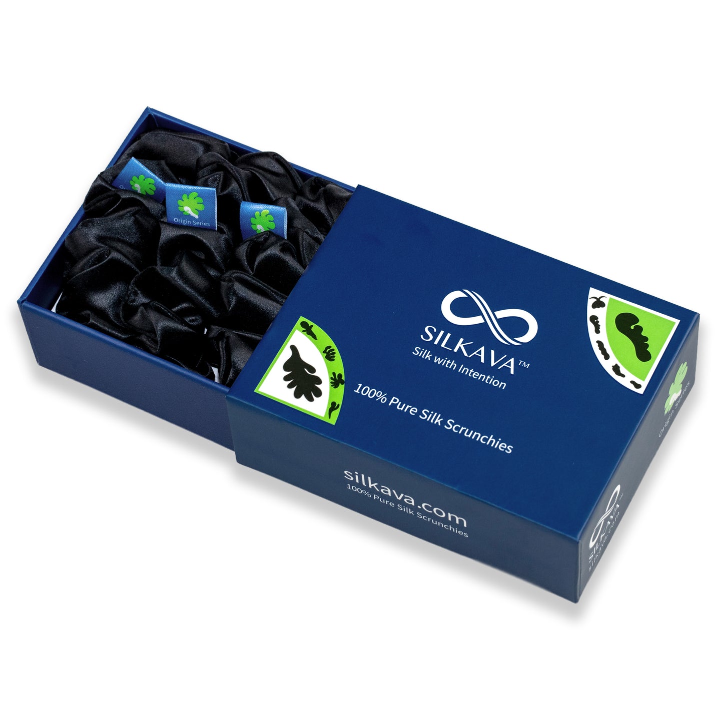 Silk Scrunchies, Midi Size Set, Origin Series