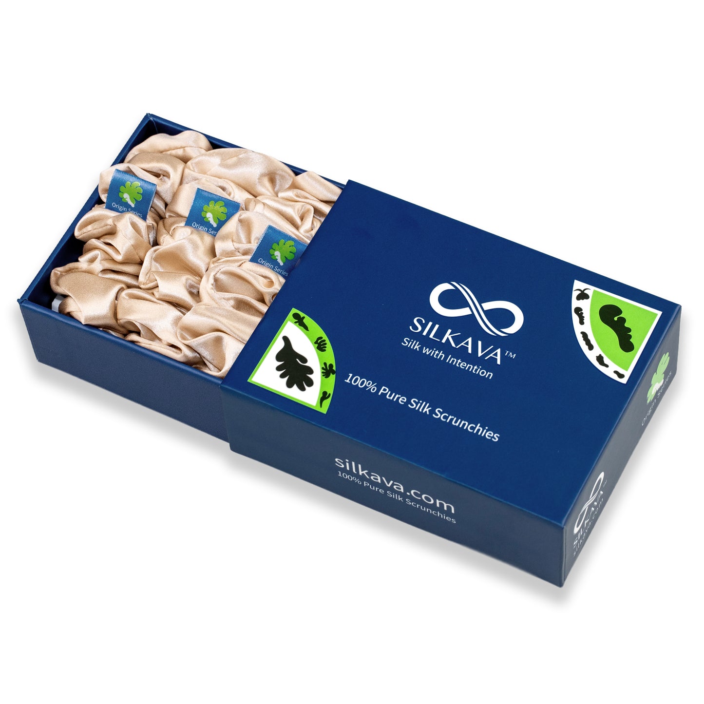 Silk Scrunchies, Midi Size Set, Origin Series